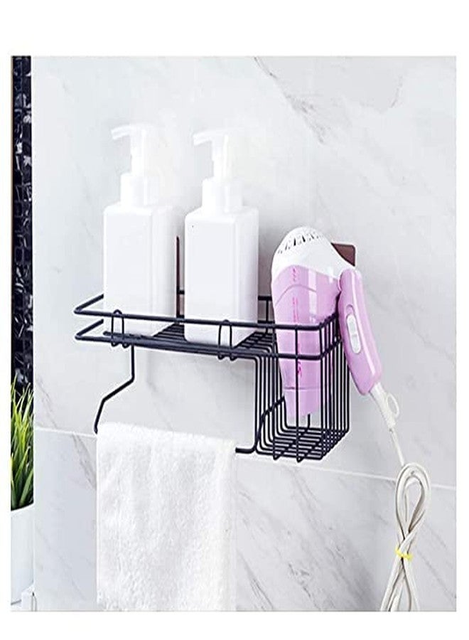Nirvik Stainless Steel Bathroom Corner Shelf | Kitchen Organizer Stand | Bathroom Racks and Wall Shelves for Your Homes | Adhesive Sticker Support Without Drilling (Bathroom Storage Rack-S97) - Image 5